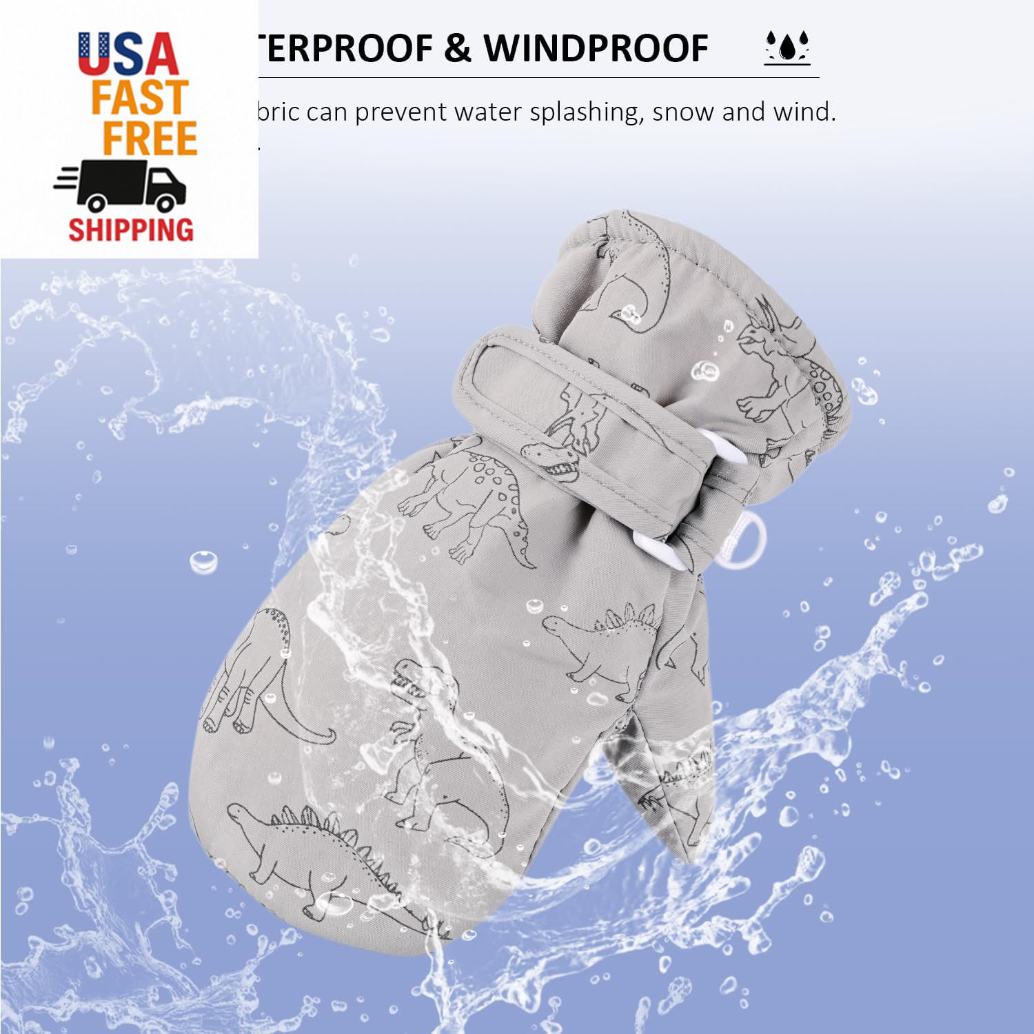 Fleece Lined Mittens for Baby Boys Girls,Baby Toddler Little Kids Winter Gloves 