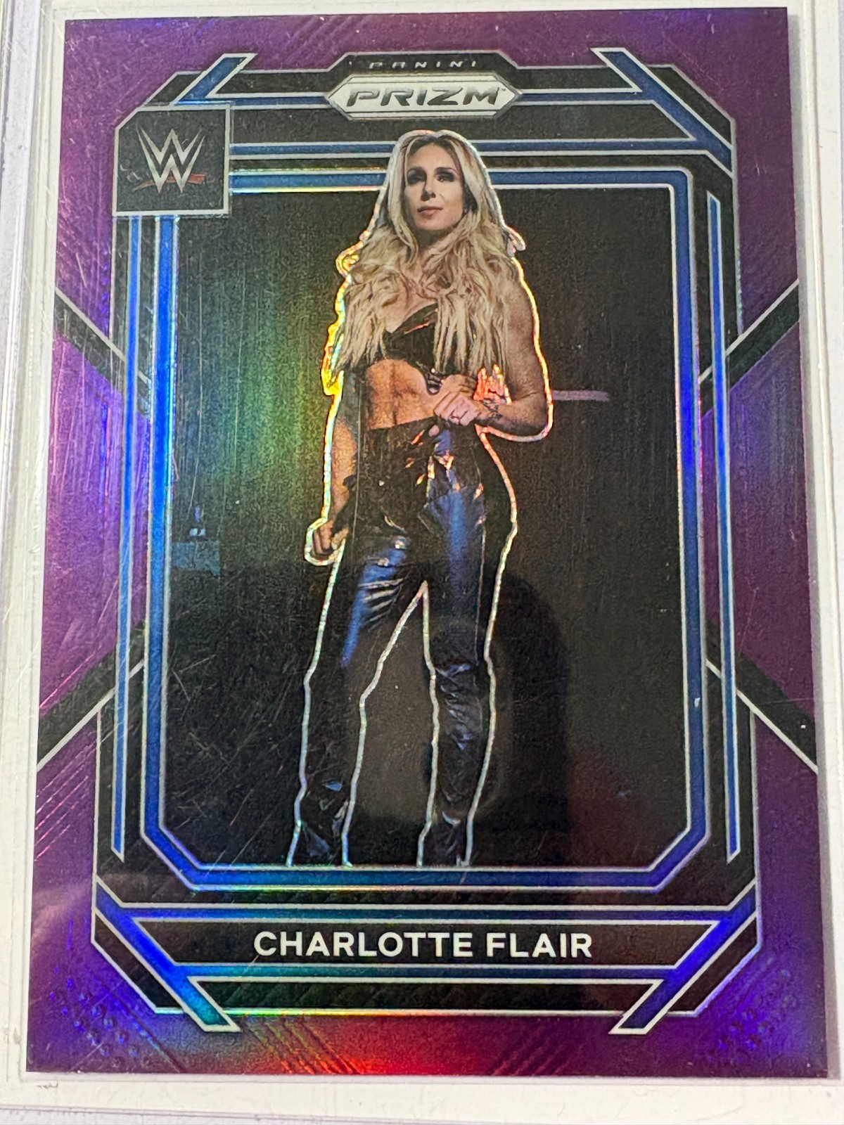 Charlotte Flair 2023 Panini Prizm WWE Prizms Purple #123 Diva! 103/149