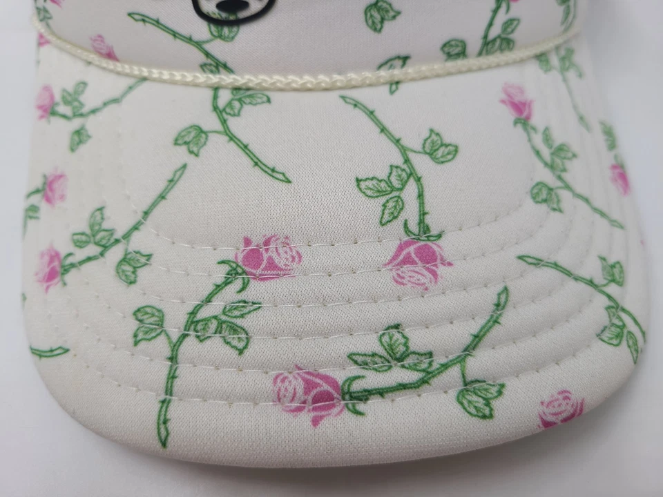 Vans Off The Wall Rosas Malla Camionero Snapback Sombrero Gorra Skate Surf Hombres Mujeres Blanco Foto 3 de 4