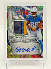 2024 Panini Spectra Brenden Rice Aspiring Patch Autograph Meta RPA 1/10 Chargers