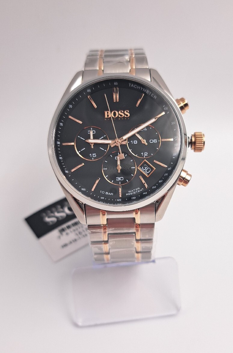 HUGO BOSS 1513819 Champion 44mm Silberes Edelstahlgehäuse mit 