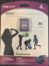 PNY 4GB SDHC Card Class 2 P-SDHC4G2 New and Sealed 