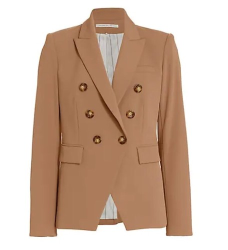 Talla 10 NUEVO CON ETIQUETAS VERONICA BEARD Chaqueta Dickey MILLER Buceo Bellota Marrón Blazer $748 - Imagen 18 de 18