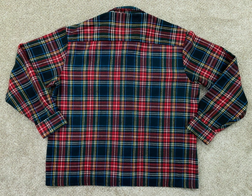 Woodland Shirt Men's XXL Red Blue Yellow Plaid 100% Acrylic Logger Lumberjack - Picture 2 of 8