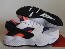 NIKE AIR HUARACHE RUN WHITE-HOT LAVA-BLUE LEGEND-WHITE SZ 5 634835-103 