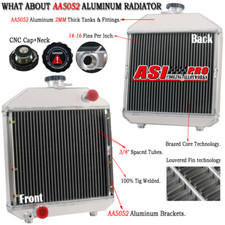 For Yanmar Tractor 240 1700 2000 YM240 124460-44501 Aluminum 2 Core Radiator.
