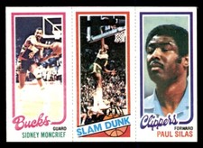 1980 Topps Basketball #110 Moncrief Shelton Silas NM *d2