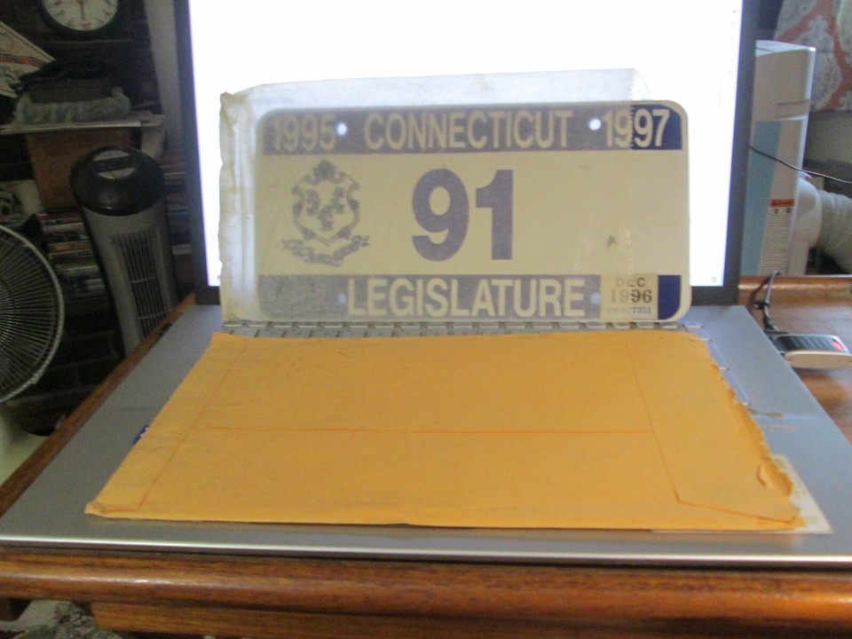 Connecticut Ct. Legislature License Plate 1995 1997 CT Tag 91 eBay