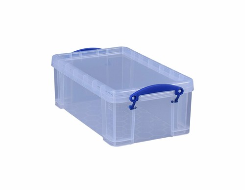 Really Useful Clear 5 Litre Plastic Storage Box / Shoe Box - Picture 3 of 3