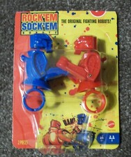 Mattel Rockem Sockem FINGER Robots Mini Micro Travel Game 2" Tall NEW SEALED
