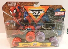 2025 MONSTER JAM MARVEL MONSTER TRUCKS 1:64 - SPIDER-MAN vs BLACK PANTHER