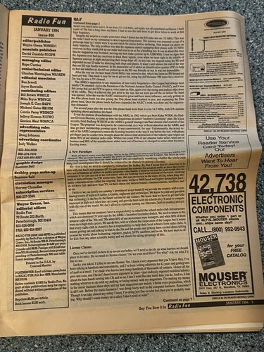 Radio Fun January 1994 Issue #30 Beginner's Guide Amateur Radio Ham Magazine - Zdjęcie 7 z 13