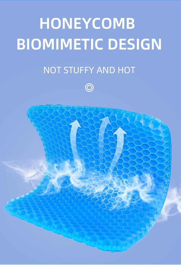 Summer Pillow Breathable Honeycomb Design to Relieve Pressure Back Pain and Lum