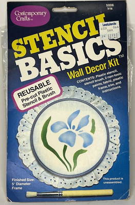 Stencil Basics Wall Decor Kit #5006 Iris Design Vintage New Contemporary Crafts