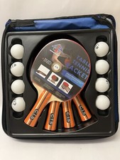 CIS Ping Pong Paddles Premium Table Tennis Racket 4 Player 8 Ball Set