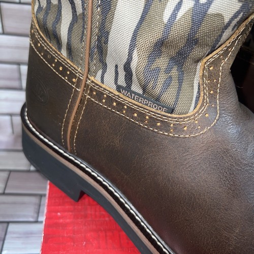 Justin Men's Trekker Bottom Lands Waterproof Western Work Boots, Brown
