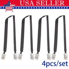 4PC Door/Window Pass Through Flat Coaxial Cable SO239 UHF Female to UHF Female