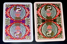 EW126 Swap Playing Cards 2 OLD WIDE ENG BIRDS & FEATHERS