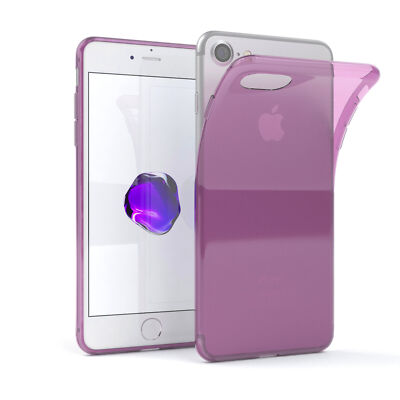 EAZY CASE für Apple iPhone XR Hülle Silikon Cover Handyhülle Tasche Klar Lila