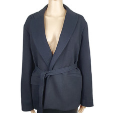 Ba&sh Lady Womens Black Cotton Belted Jacket Size 0