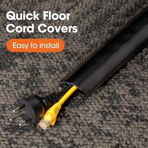 Copertura cavo pavimento PVC morbido alta qualità 4FT/6FT/8FT/10FT correttore grip striscia nuovo - Foto 8 di 25