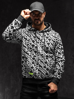 Sweatshirt Kapuzenpullover Pullover Hoodie Pulli Sport Print Herren BOLF Motiv