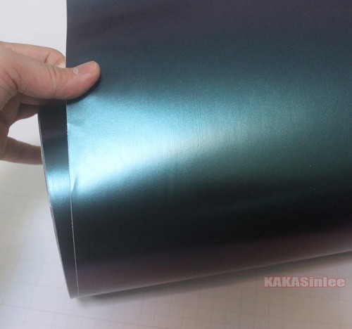Pegatina de vinilo camaleón mate satinado envolvente para auto completa verde puro elástico 50 pies x 5 pies - Imagen 4 de 6