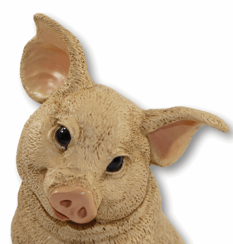 Figura Decorativa Animal Cerdito Colección Castagna De Resin H 22 CM - Imagen 2 de 5