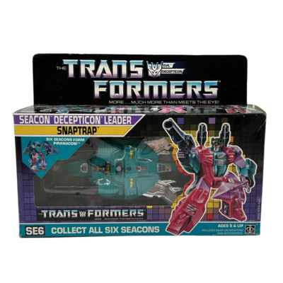 Vintage Hasbro Transformers G1 Decepticon Seacon Snaptrap komplett & originalverpackt