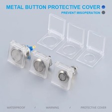 5Pcs 22mm Round Metal Button Protective Cover Switch Plastic Anti-Mis-Collision