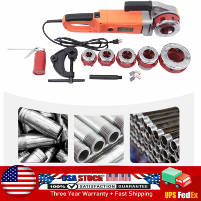 2300W Electric Pipe Threader Pipe Threading Machine 6 Dies 1/2-2'' HD Pipe Cutter