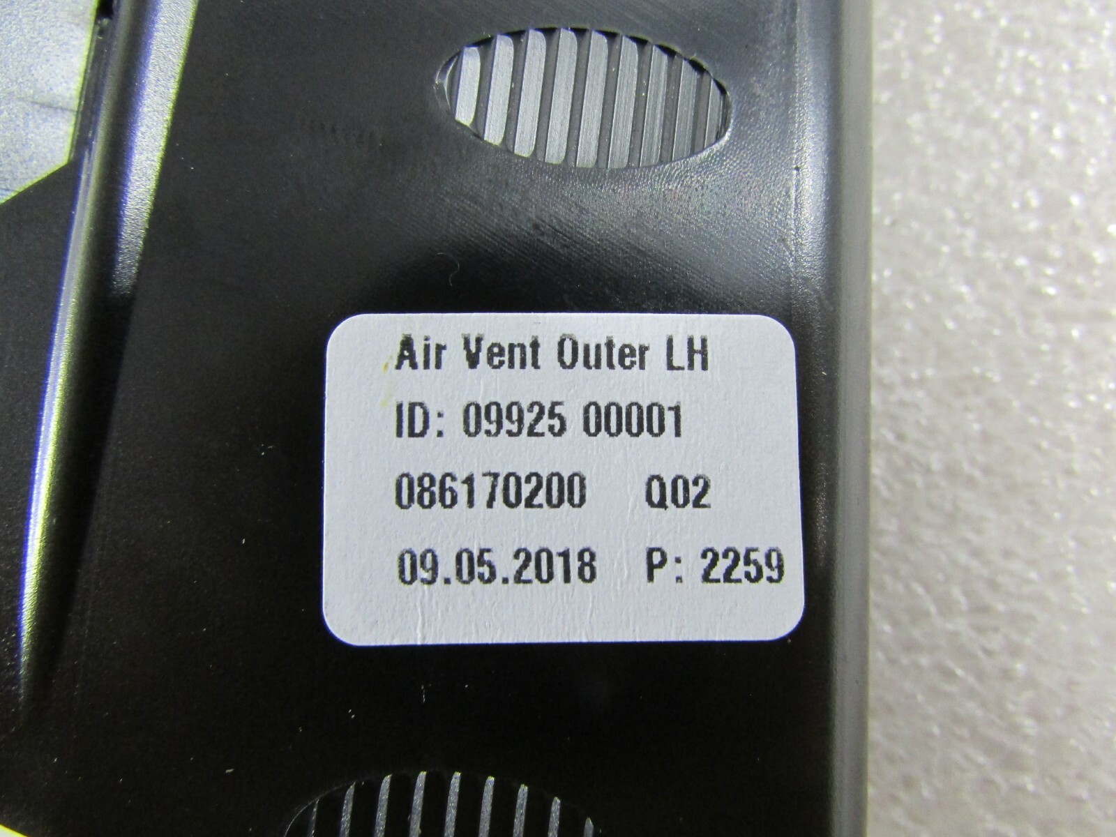Ferrari 488, LH, Left Dash Air Vent, Used, P/N 86170200