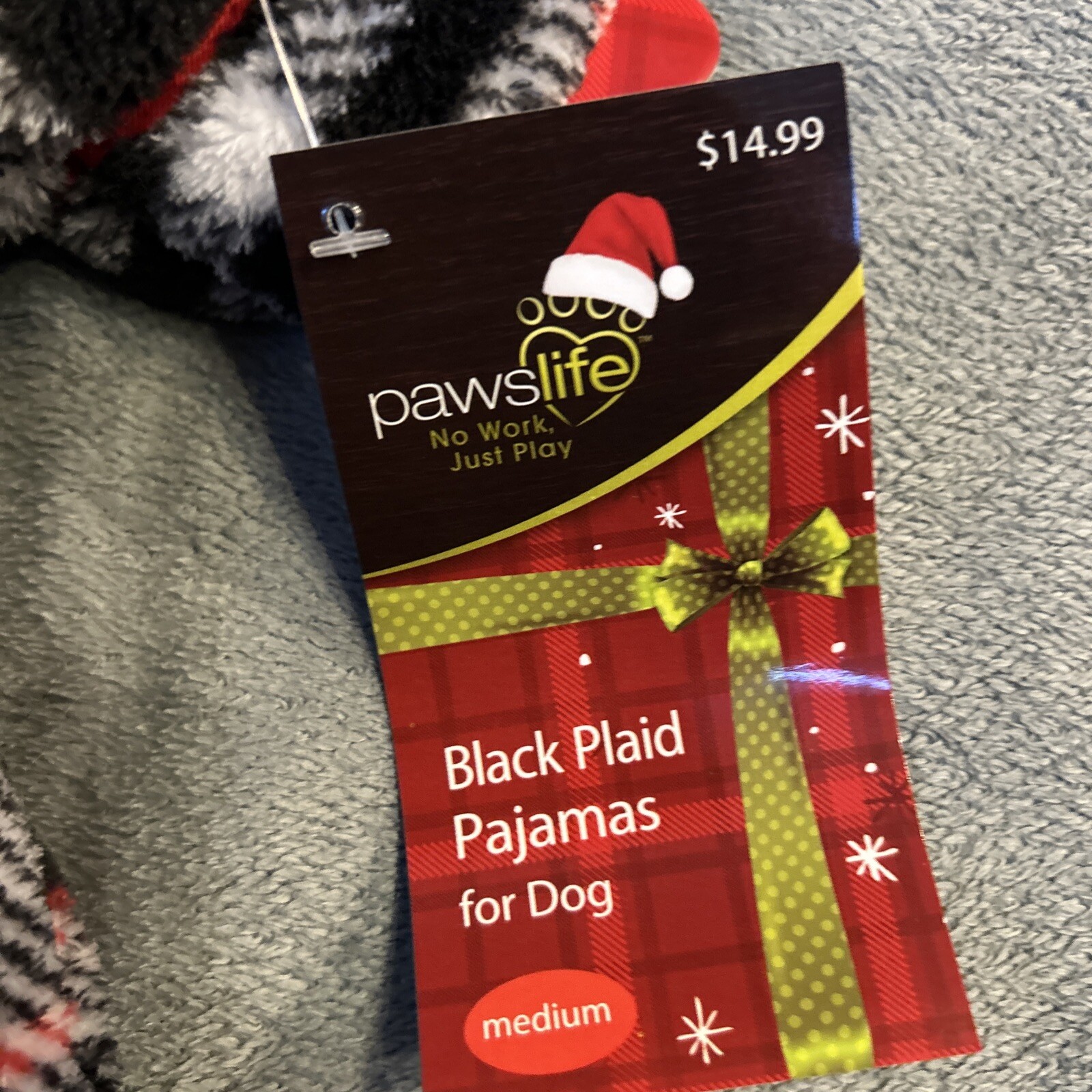 NEW Plaid Dog Pajama Sweater, PawsLife SIZE MEDIUM (Super Soft!) FREE SHIPPING!