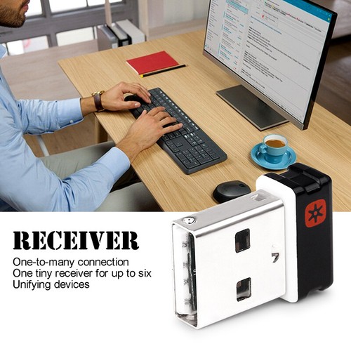 For Logitech Unifying Wireless Solar Keyboard K750 K800 K520 Dongle USB Receiver - Picture 2 of 12