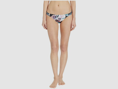 $98 BCBGMAXAZRIA Women's White Printed Strappy Hipster Bikini Bottom Size 8