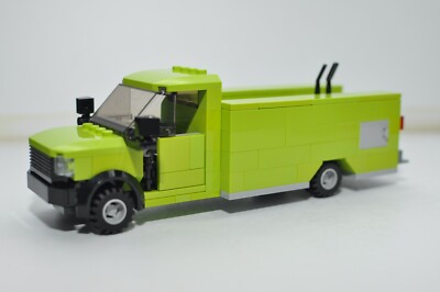 Work Utility Truck Lime Custom MOC Model compatible Built with
