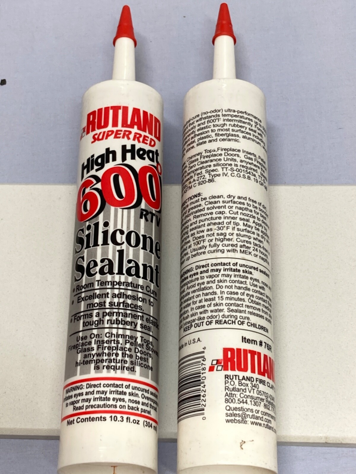 High heat silicone sealant 600* X2 , Rutland super red RTV sealant