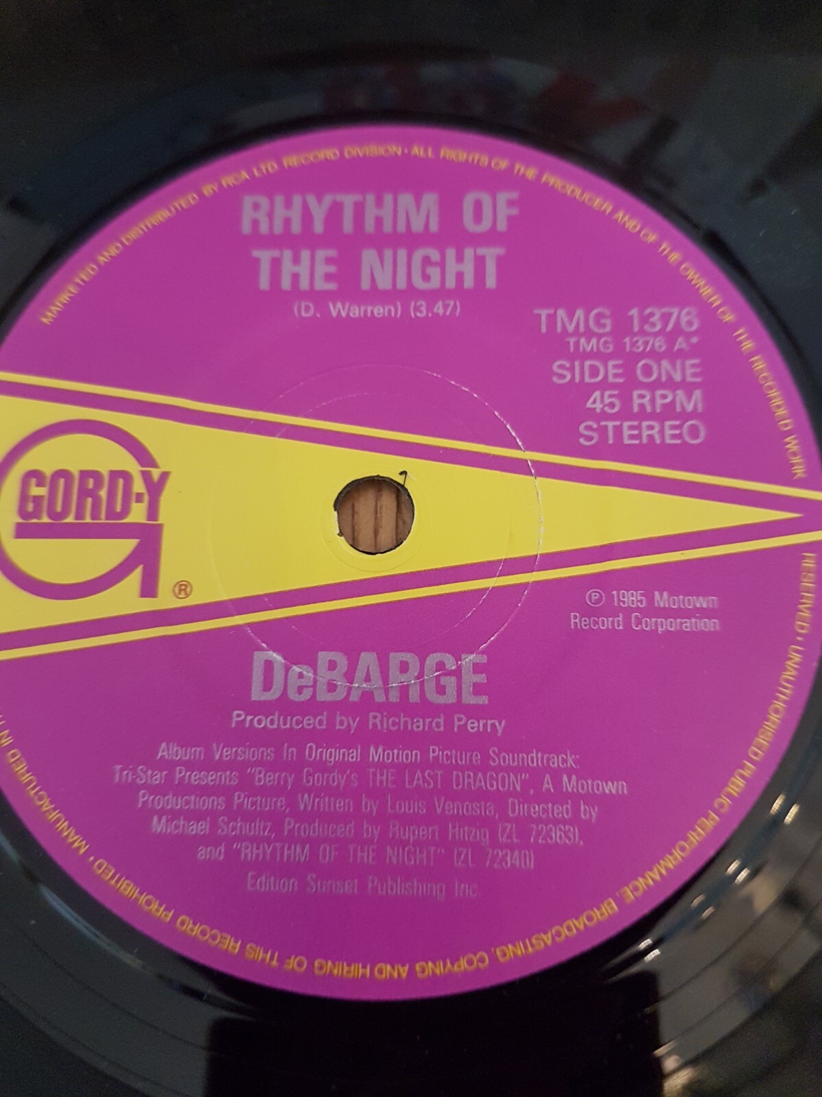 DeBARGE JOB LOT Rhythm Of The Night & Who's Holding Donna Now 7" Vinyl