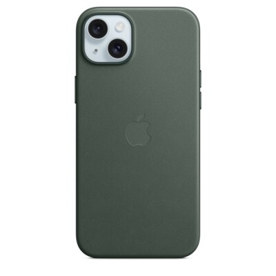 Offizielle Apple iPhone 15 Plus Hülle FineWoven Magsafe Evergreen MT4F3ZM/A