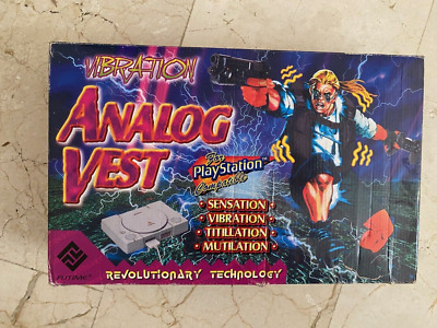 New Sony Playstation 1 Ps1 Vibration Analog Vest In Box