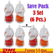 6Pcs GLATT 0 SCHWARZKOPF Hair Straightening Rebonding Straightener Cream Curly