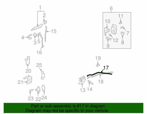 Genuine GM 2002-2007 Buick Rendezvous Front Left & Right Door Lock Rod 10421535 - Bild 2 von 2