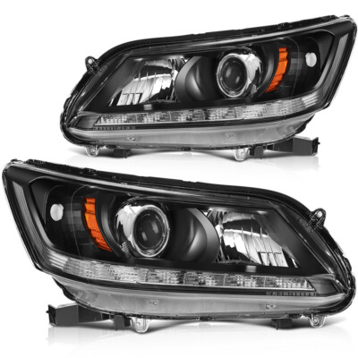 LED Headlights Assembly Left+Right For 2013-15 Honda Accord Sedan 33100-T2A-A11