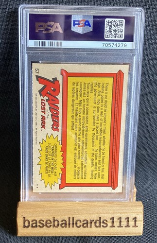 1981 OPC Raiders Of The Lost Ark #57 Hissing Death PSA 7 NM SB4 - Picture 4 of 6