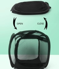 Insect Butterfly Cage Foldable Portable transparent Surface Habitat Mesh Zipper