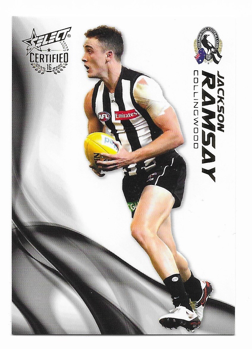 2016 AFL SELECT CERTIFIED COLLINGWOOD JACKSON RAMSAY # 49 CARD | eBay ...