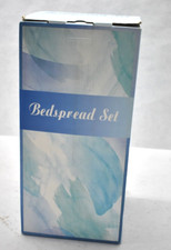 Junsey Ocean Quilt King Size Coastal Bedding Lightweight Reversible Light Blue