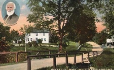 John Greenleaf Whittier Birthplace Haverhill Massachusetts MA Vintage Postcard