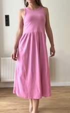 Mango MNG Sando Contrast-Bodice Dress 100% Cotton Size M Casual Summer Dress