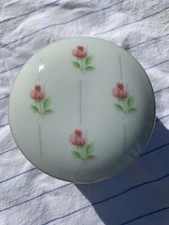 Vintage Otagiri Baby Rose Trinket Dish Shabby Rose Cottage Rose